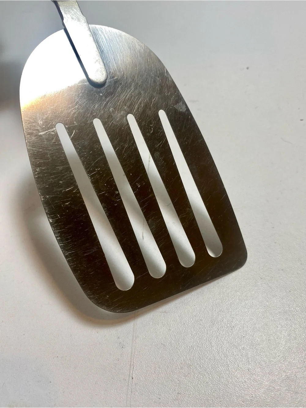 Vintage EKCO USA Atomic Starburst Stainless Steel Slotted Turner Spatula